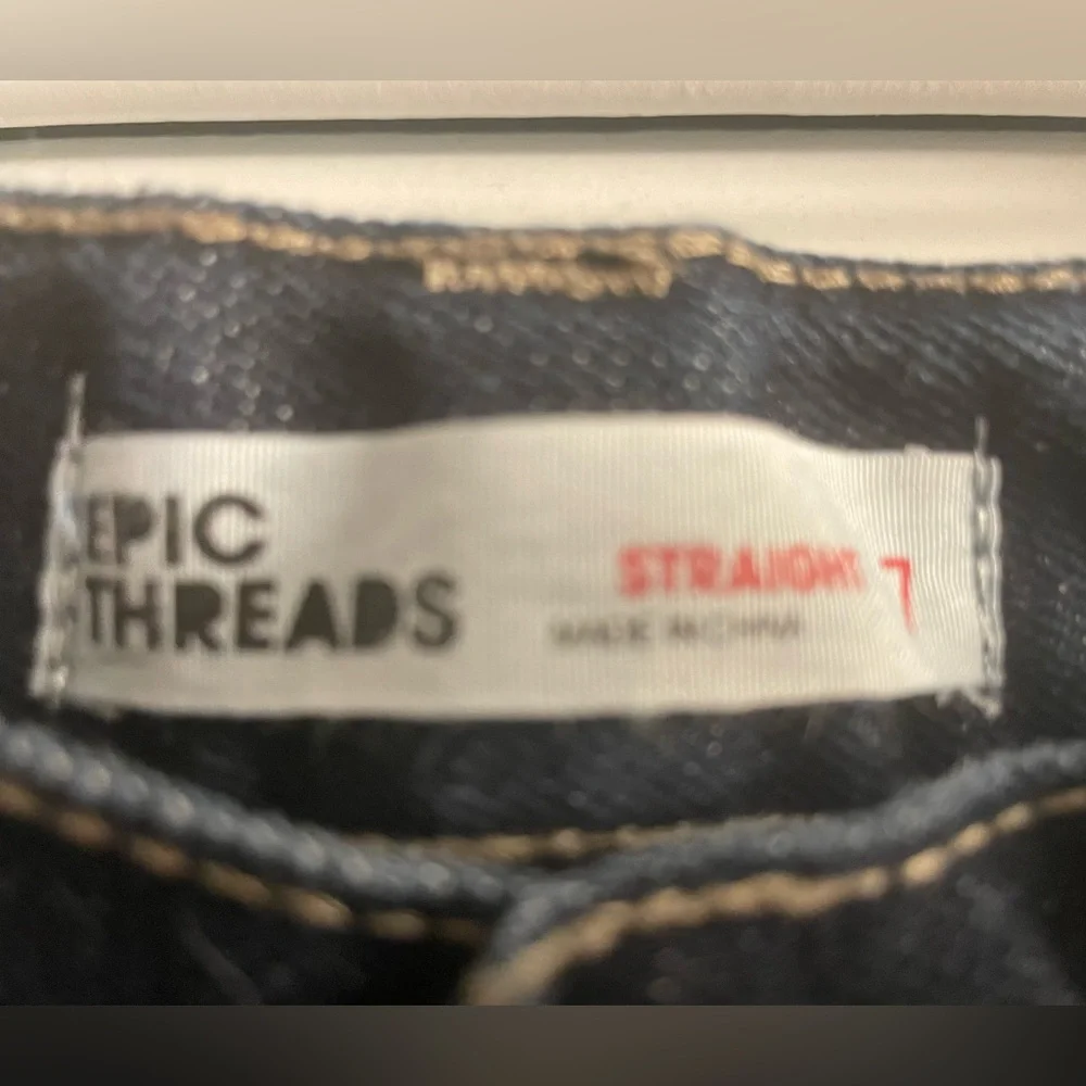 NWOT - Epic Threads Straight Leg Dark Wash Jeans Girls Size 7